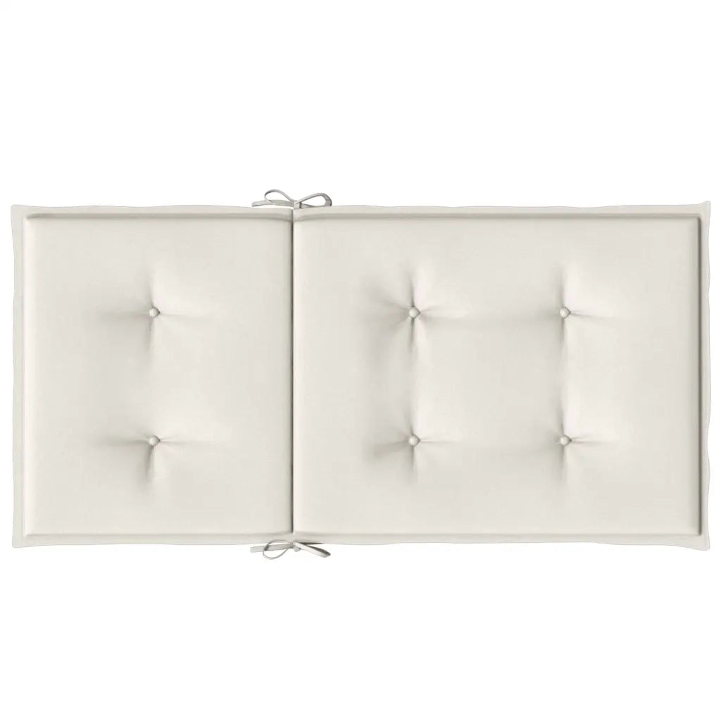 Cuscini Sedia Schiena Bassa 2 pz Crema Mélange 100x50x4 Tessuto 4002451