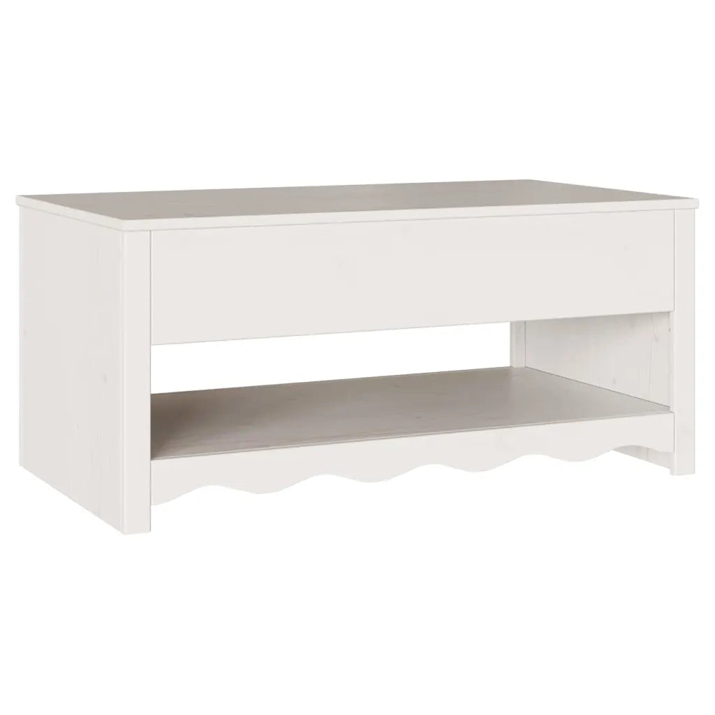Tavolino da salotto | Tavolino da caff¨¨ | Tavolino da Soggiorno con cassetto Drammen Bianco 99 x 55 x 45 cm