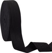 Lint a tessuto in cotone - 50 mm largo - nero - decorazione domestica imbustare cucire artigianato