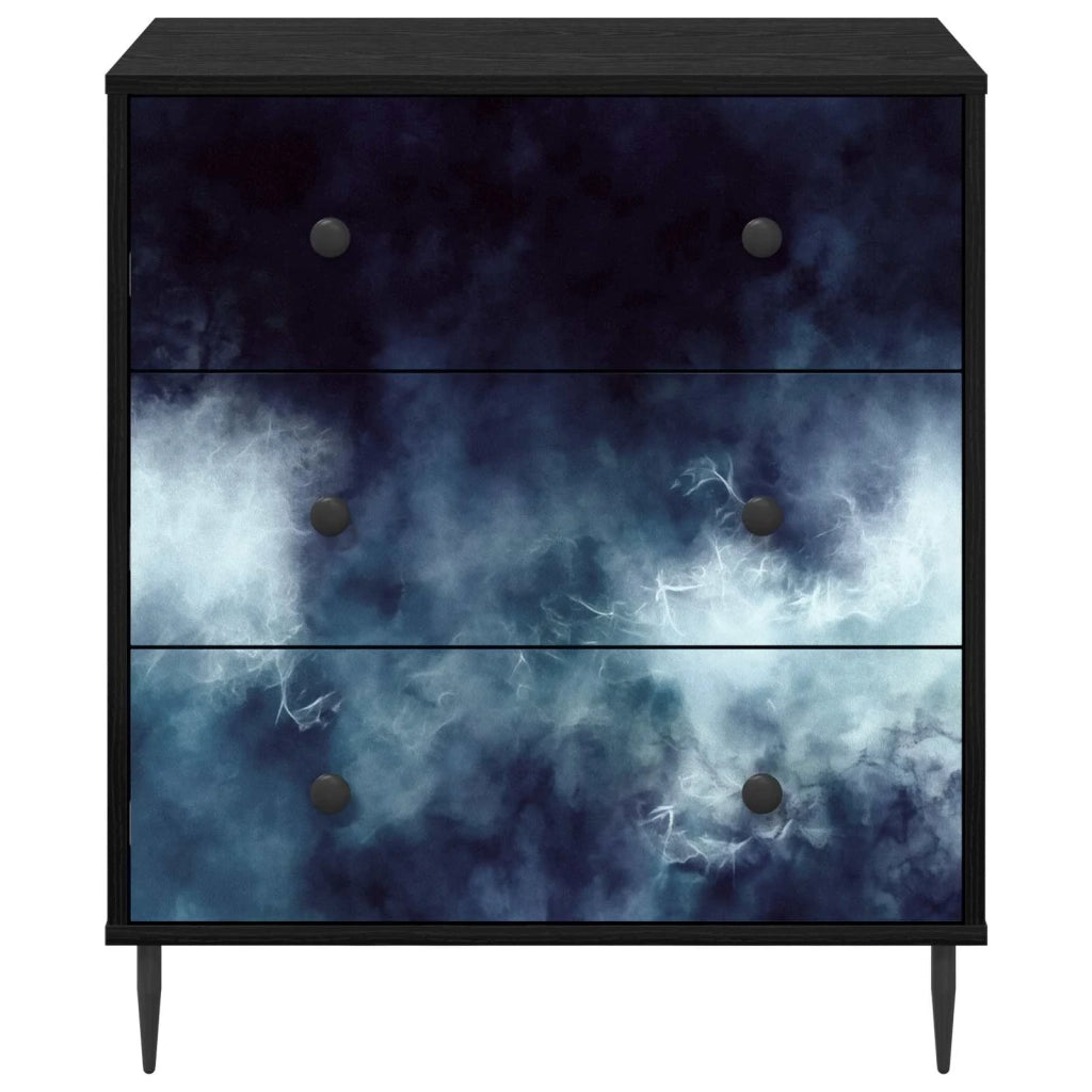 Cassettiera RAALTE Stampa in marmo blu 66 x 36,5 x 76 cm 8007372