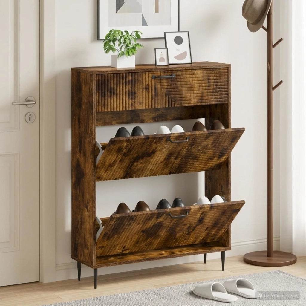 Mobile per scarpe HAARLEM 78 x 24 x 103 cm Legno ingegnerizzato 896880