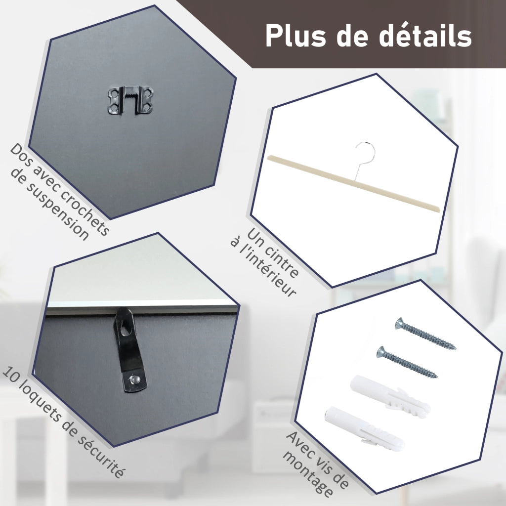 Telaio alluminio per maglia porta acrilico con feltro interno 70x90 cm ¨C zephmum ¨C alluminio