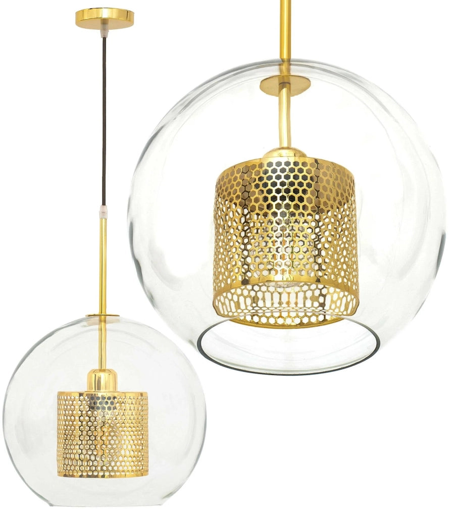 Lampada Pensile Di Vetro Oro Loft APP556-1CP 30cm