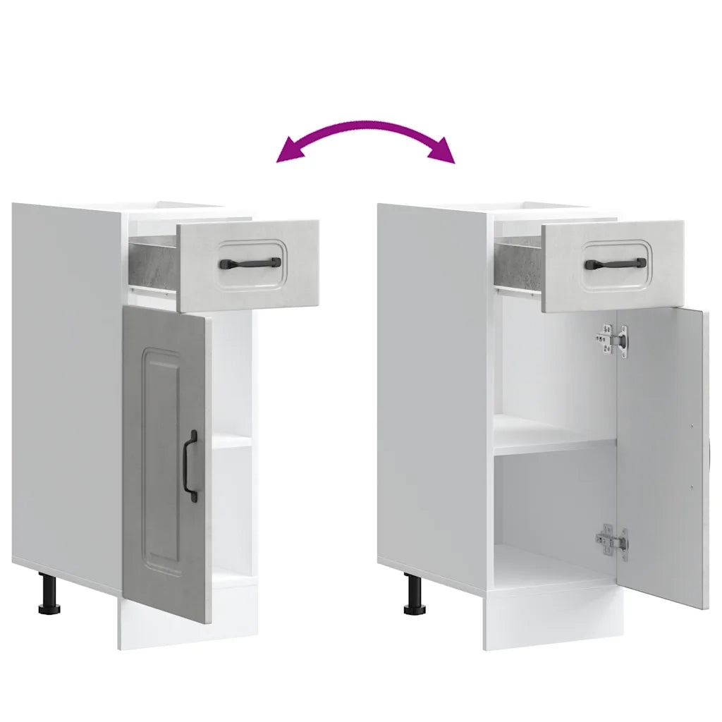 vidaXL Base da Cucina Kalmar Grigio Cemento in Legno Multistrato