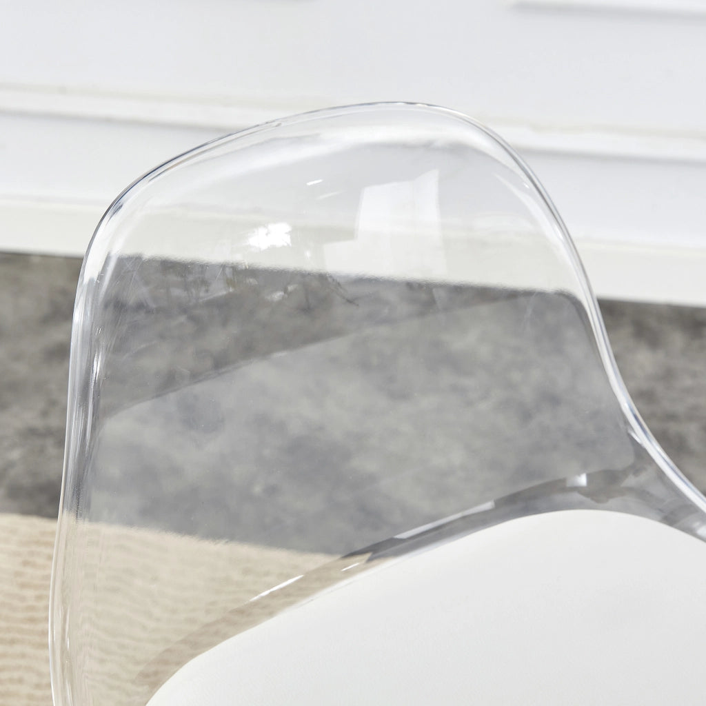 Set Bar Tavolo in Vetro Temperato 89 cm + 2 Sgabelli ¨C Xylo ¨C Gambe Argentate, Regolabile in Altezza