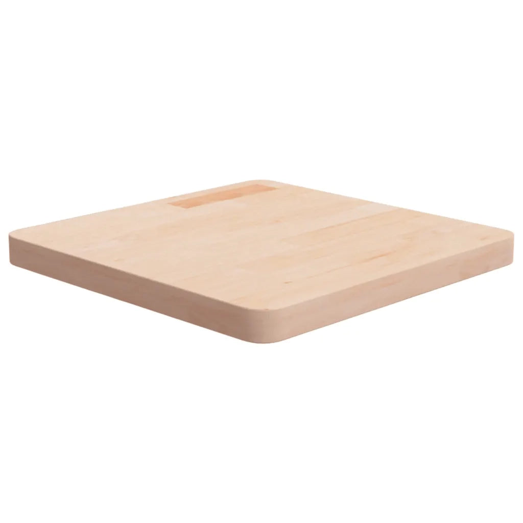 Piano Tavolo Quadrato 50x50x4 cm Massello Rovere Non Trattato cod mxl 72145