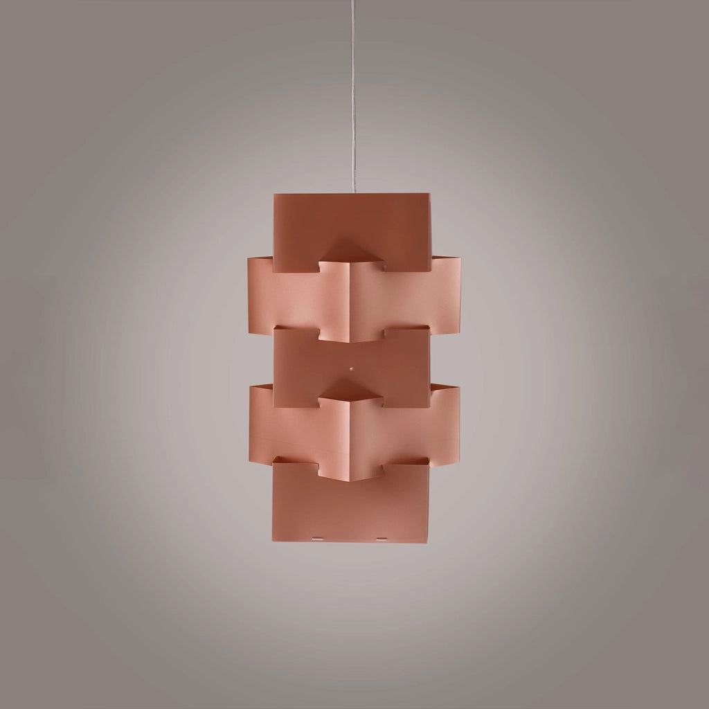 Sospensione Moderna Building Polilux ® Rame E Metallo Cromo 1 Luce E27 H60Cm