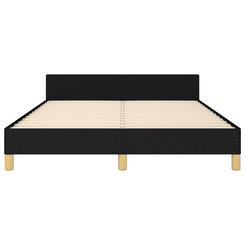 Giroletto senza Materasso Nero 140x190 cm in Tessuto