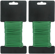Cintura per giardino - filo di fissaggio - 2 pezzi - verde - plastica e filo di metallo