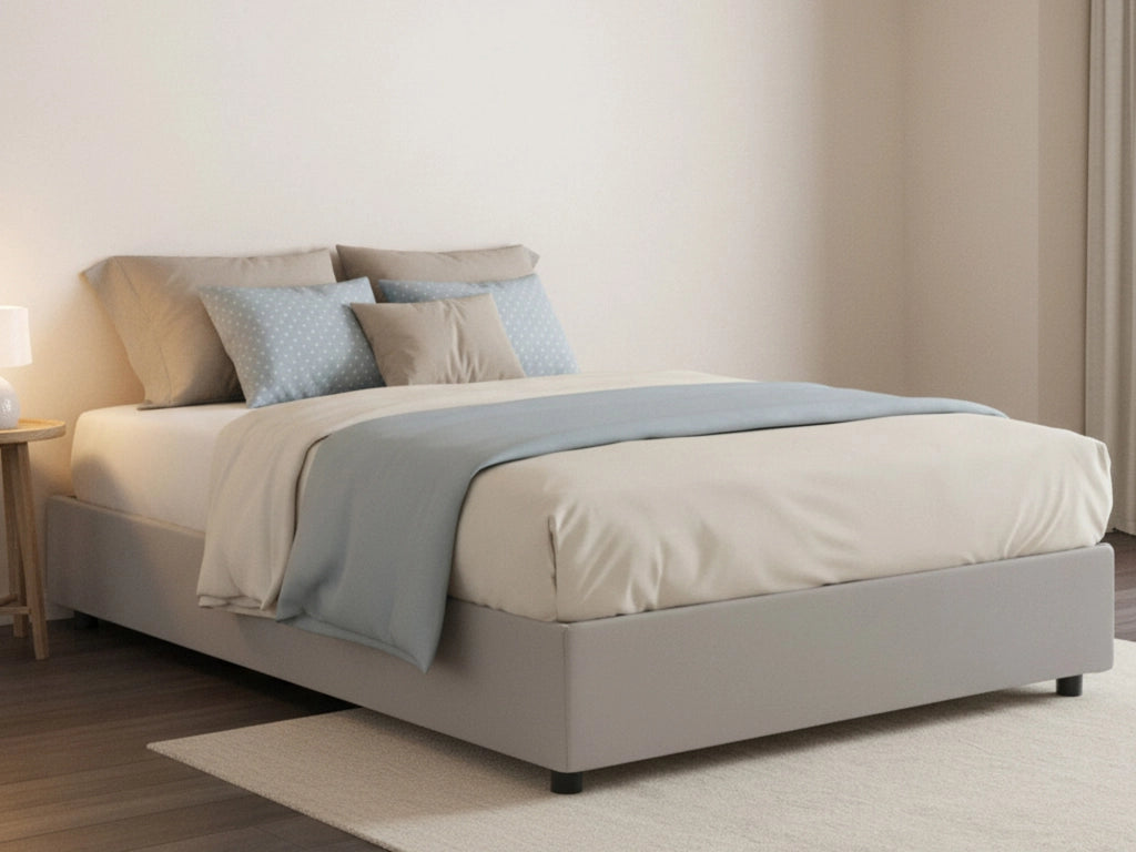 Anahi, Letto Piazza e Mezza Materasso Incluso Made in Italy, Bianco