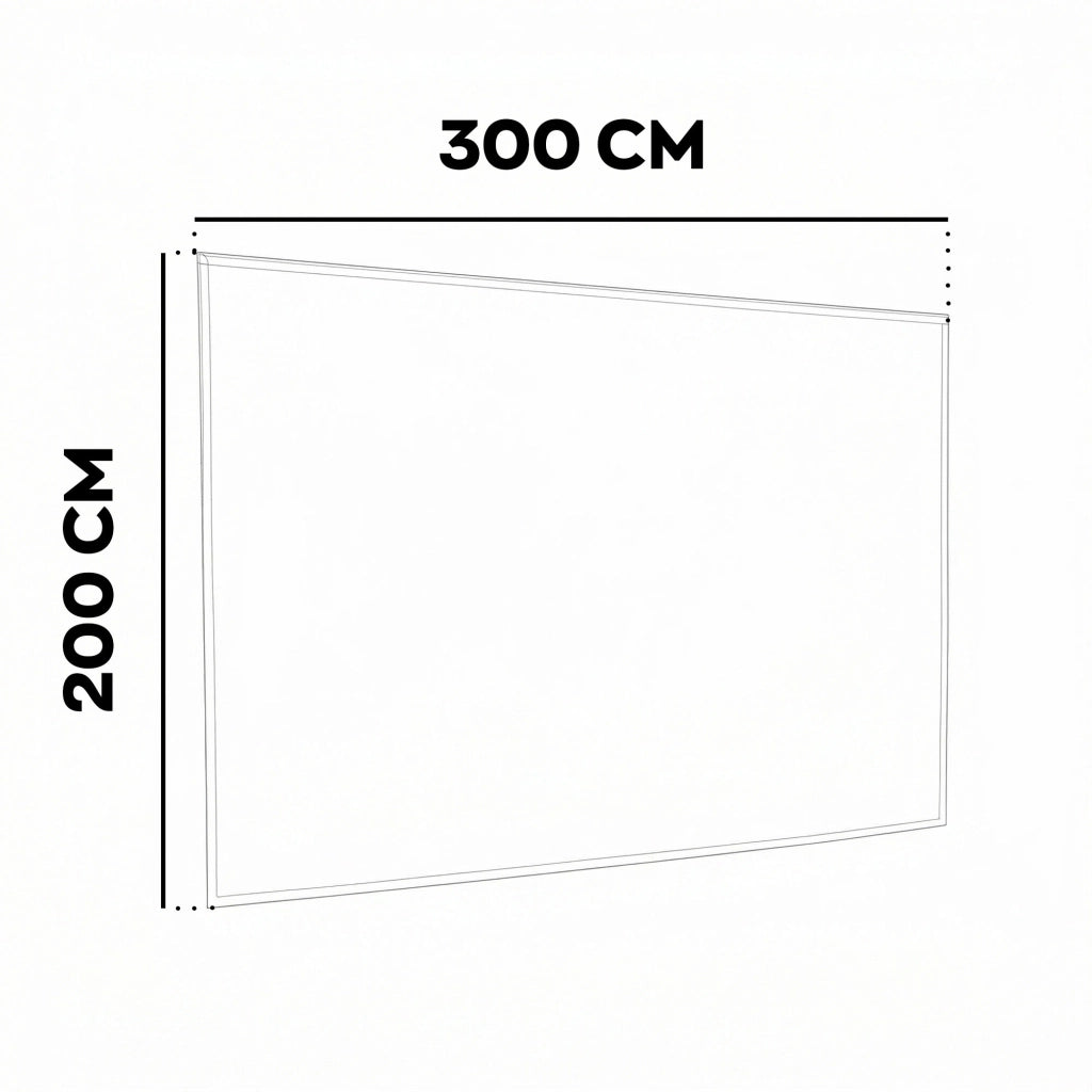 Telo laterale per gazebo da giardino. Telo di ricambio in PVC con velcro. Colore Blu 300X200H cm
