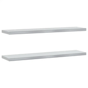 2 pz Mensole a Muro | Scaffale Parete | Ripiano a parete 100x23,5cm Argento in Acciaio Inossidabile