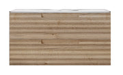 Mobile bagno sospeso 100 cm Rovere Alba ondulato Denver Senza Specchio Bonussi