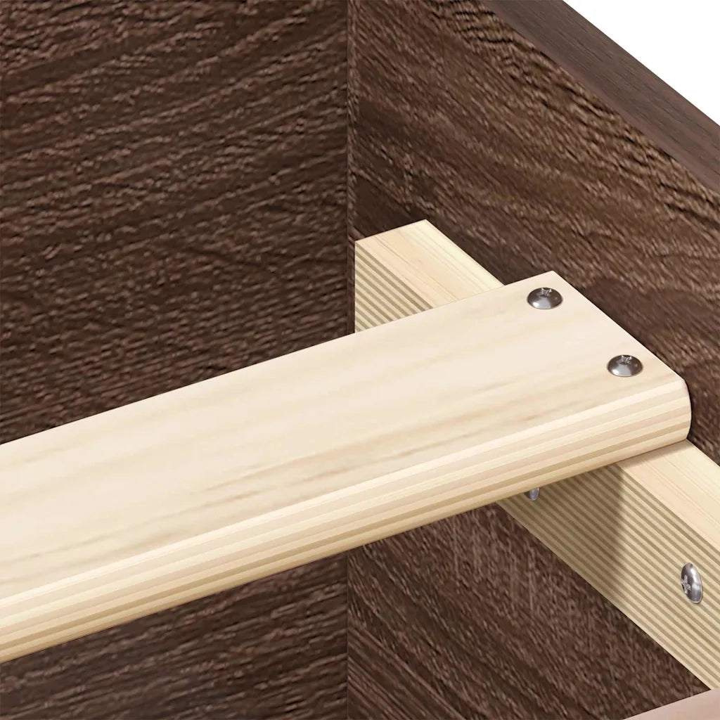 Giroletto con Testiera e Pediera Rovere Marrone 120x190 cm 3203781