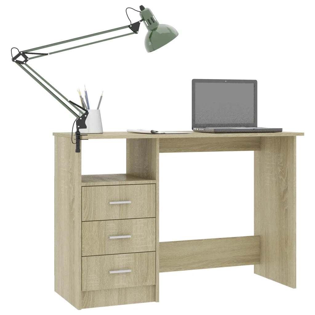 Scrivania con Cassetti Rovere Sonoma 110x50x76 cm in Truciolato cod mxl 64129