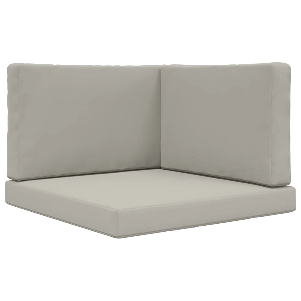 Cuscino per divano da esterno 3 pcs Grigio Poliestere