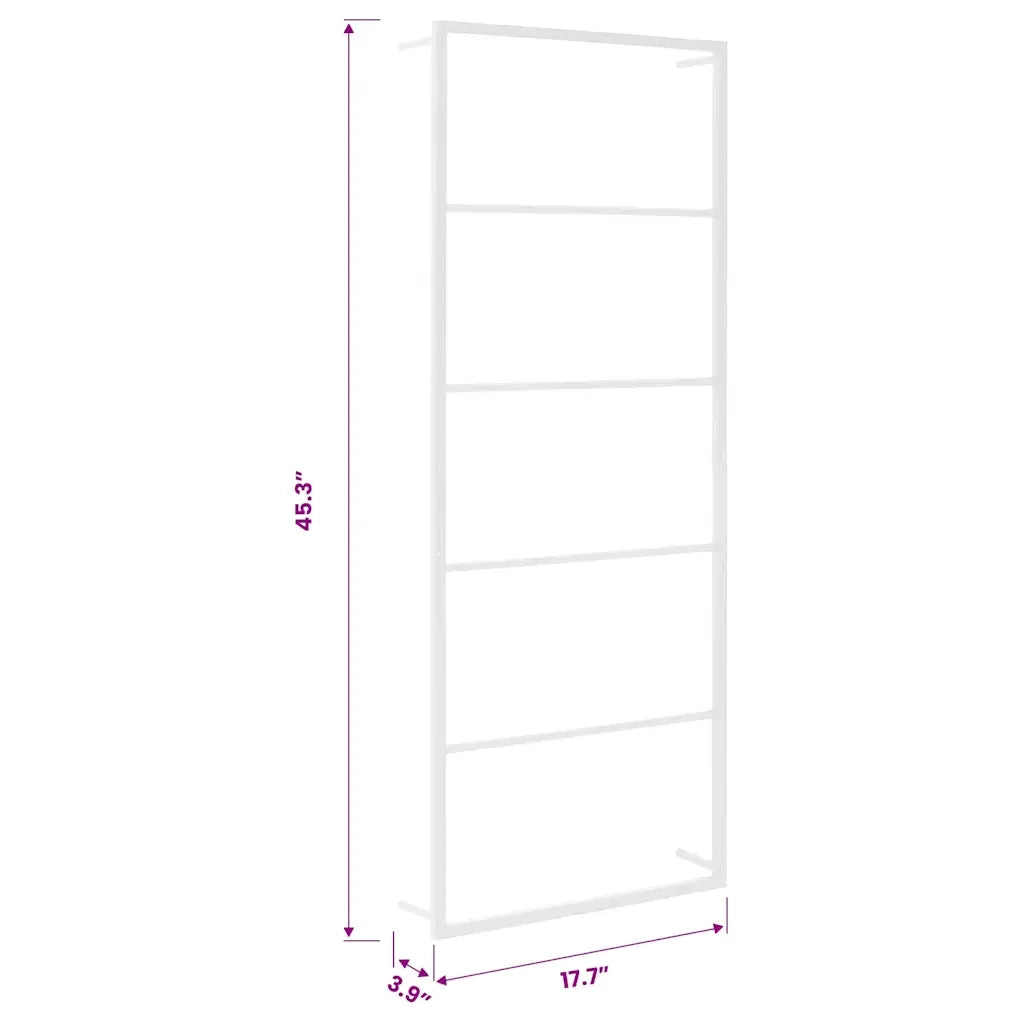 Portasciugamani Bianco 45x10x115 cm Acciaio 336119