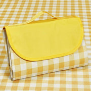 Decken perpendicolare, ombrelloni da picnic per esterno, impermeabili, impermeabili al sabbia, pannelli trasportabili, ripiegabili e leggeri per campeggiare in primavera e estate, spiaggia, parco (150*100cm) - Giallo e bianco