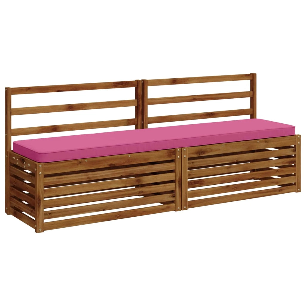 Cuscini per Panchina a 2 Pezzi VUGHT 2 pz 100% Poliestere Rosa 951507