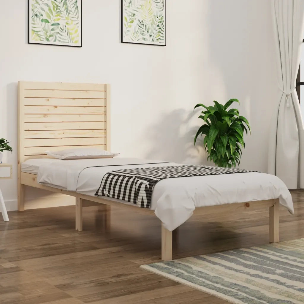 Giroletto-Struttura Letto in Legno Massello 75x190 cm Small Single 907936