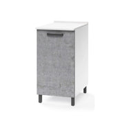 Mobile base con anta per cucina colore grigio cemento Cm 40x50xH 85 1 anta