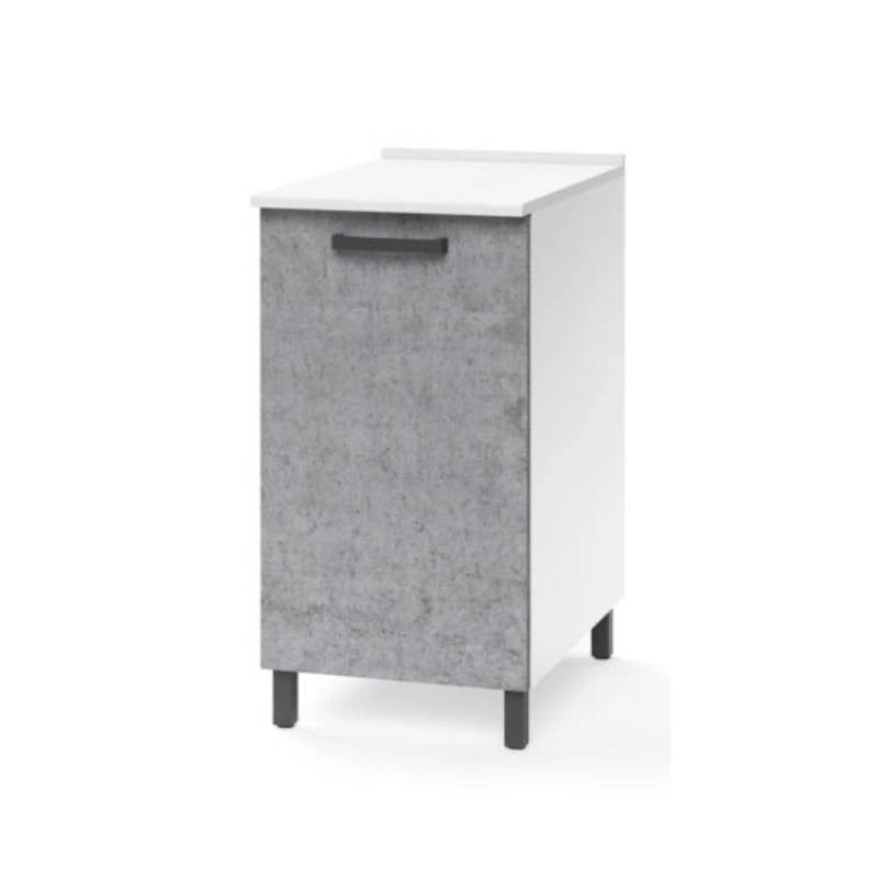 Mobile base con anta per cucina colore grigio cemento Cm 40x50xH 85 1 anta