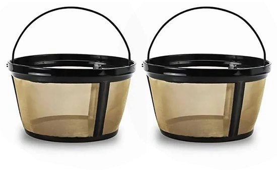 Filtro per caffè in acciaio inossidabile - 2 pezzi - Reutilizzabile - Forma conica - Resistente alla lavastoviglie - Filtro efficace