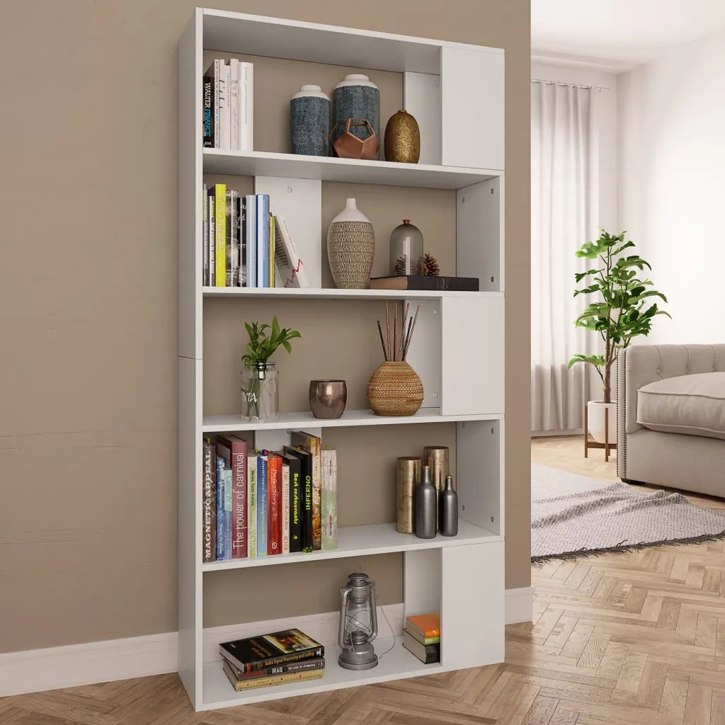 Libreria/Divisorio Bianco 80x24x159 cm in Legno Ingegnerizzato 800099