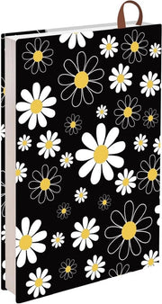 Cappa per libri con disegno di fiori e farfalla | Copertura in nylon lavabile 30,9 x 20,8 cm | Cappa elastica per libri in copertina rigida | Adatta per uso in classe