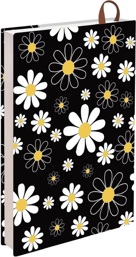 Cappa per libri con disegno di fiori e farfalla | Copertura in nylon lavabile 30,9 x 20,8 cm | Cappa elastica per libri in copertina rigida | Adatta per uso in classe