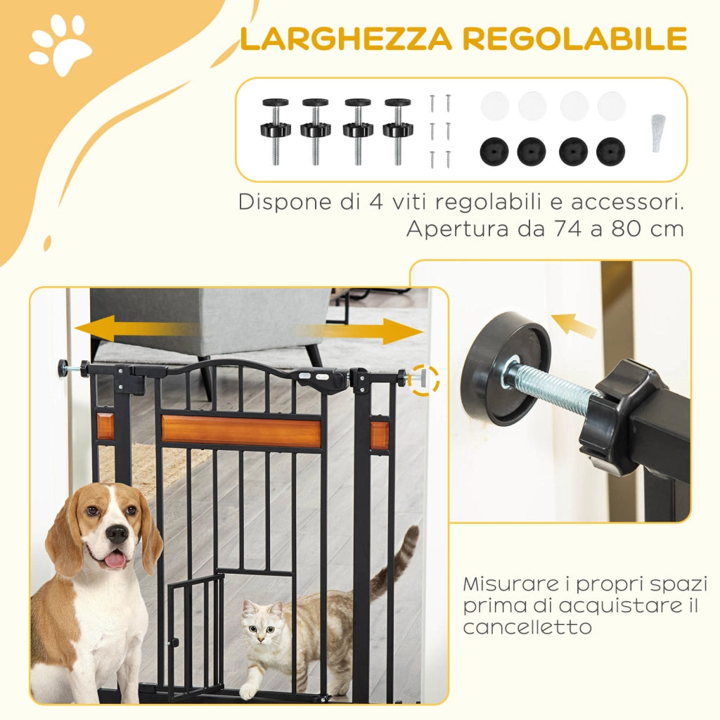 Cancellino Porta per Cani ¨C zephmum ¨C Nero, 74-80 cm