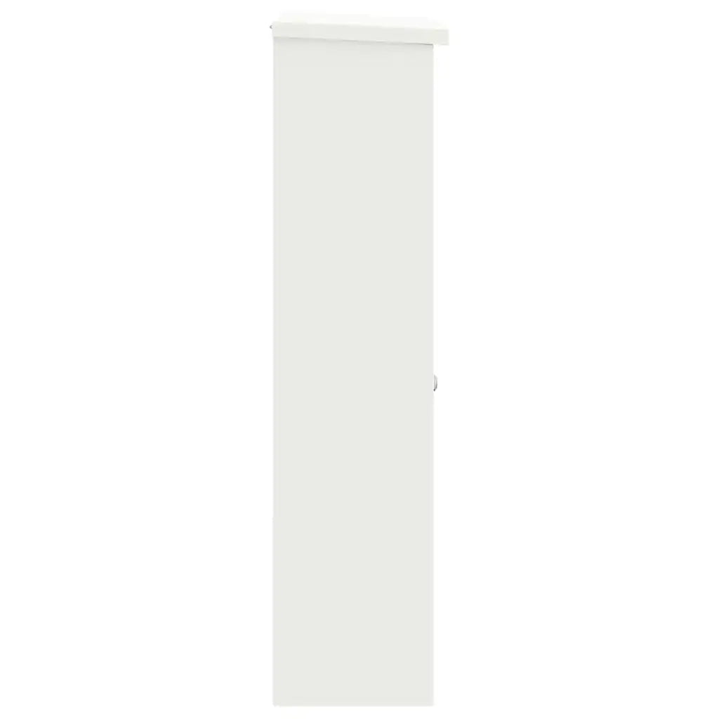 vidaXL Cassetta per pacchi Bianco 44.5 x 29 x 110.5 cm Acciaio