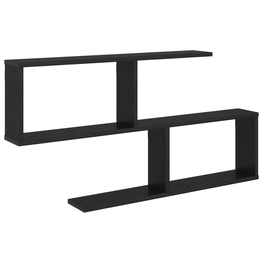 Scaffale da parete Rovere Nero 100 x 12 x 50,5 cm 8012269