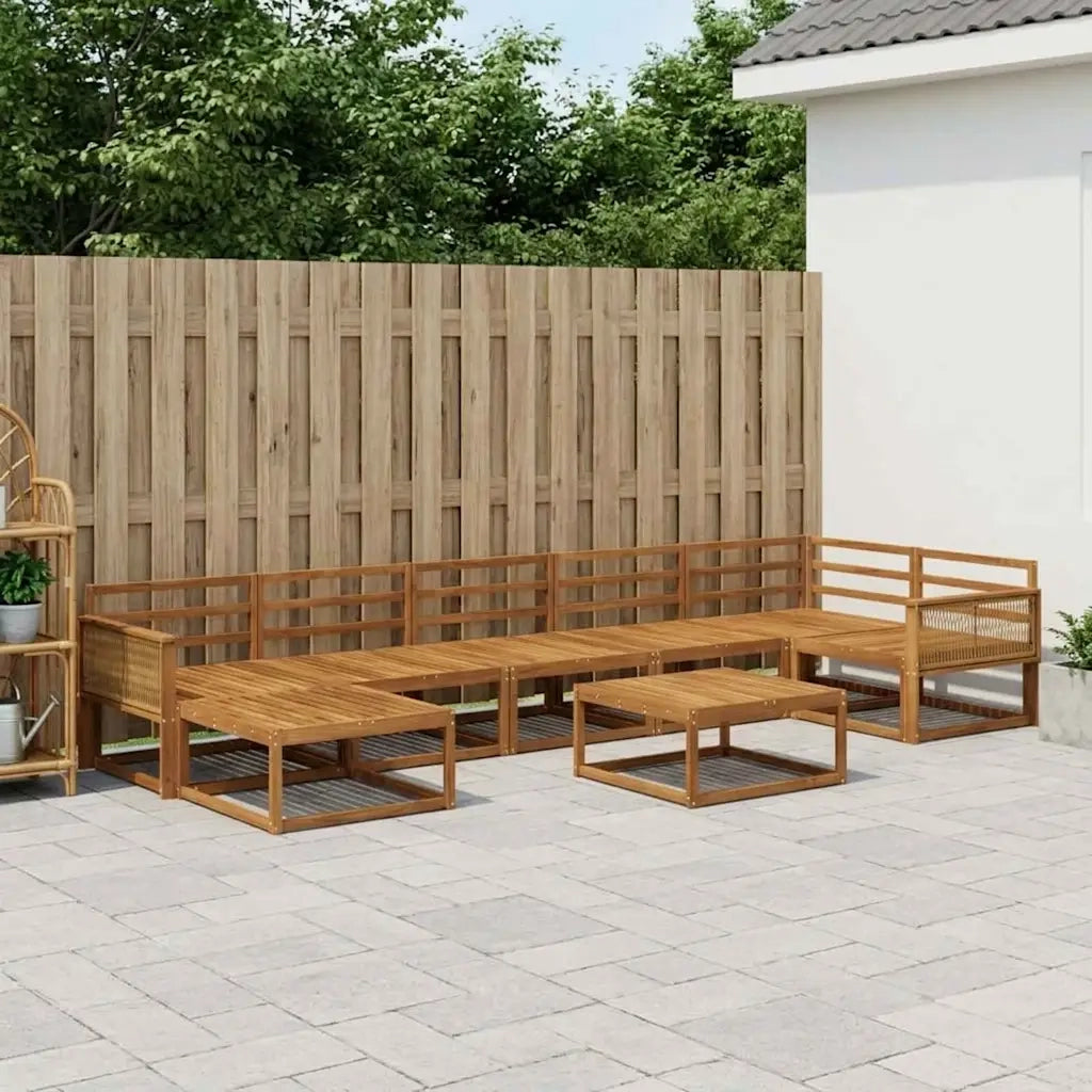 Set di divani da esterno 8 pcs Naturale