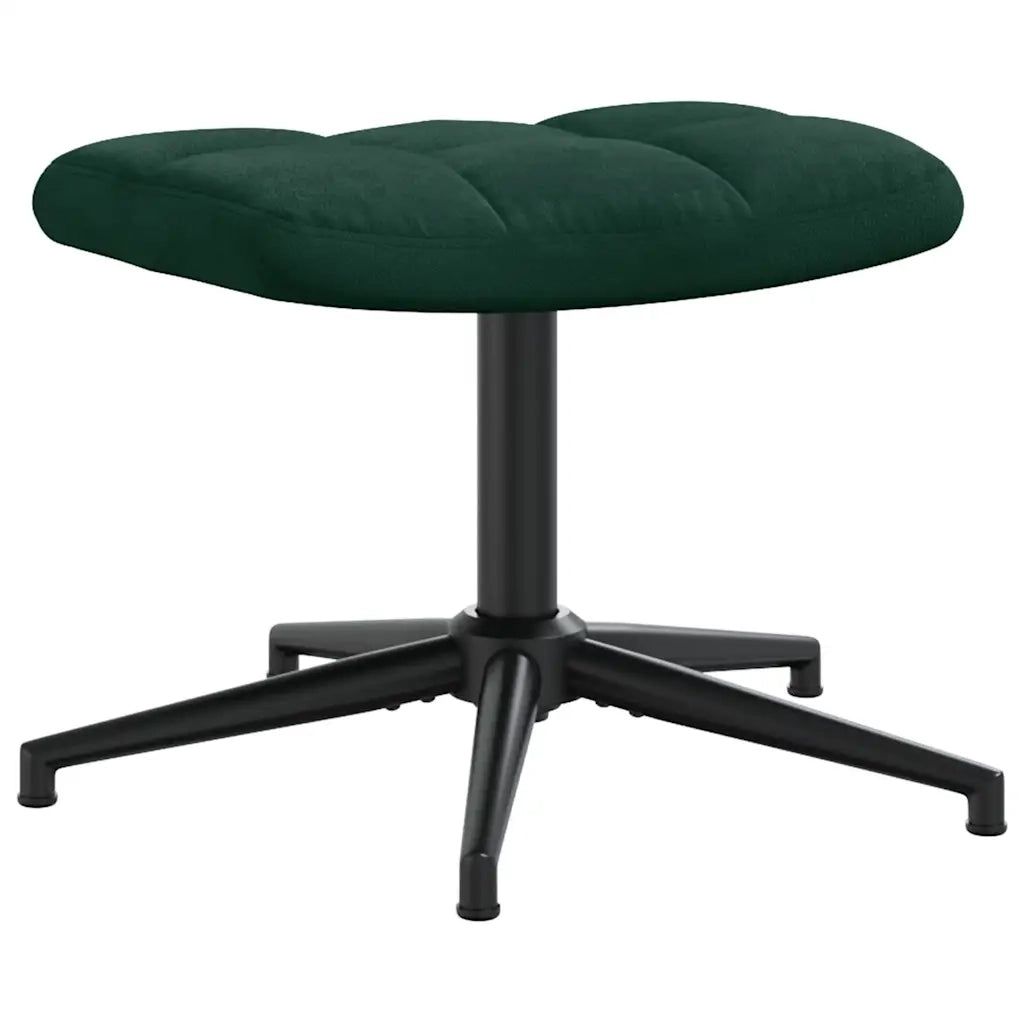 Poltrona Relax con Poggiapiedi Verde Scuro in Velluto 328108
