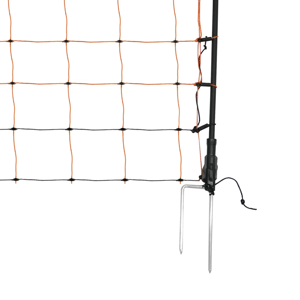 Rete Adatta per Recinti Elettrici per Pollame 50m con Pali e Maglia Alta 120cm