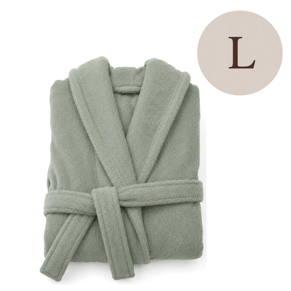 Satotite, Accappatoio 100% Cotone con Cappuccio, Verde Salvia