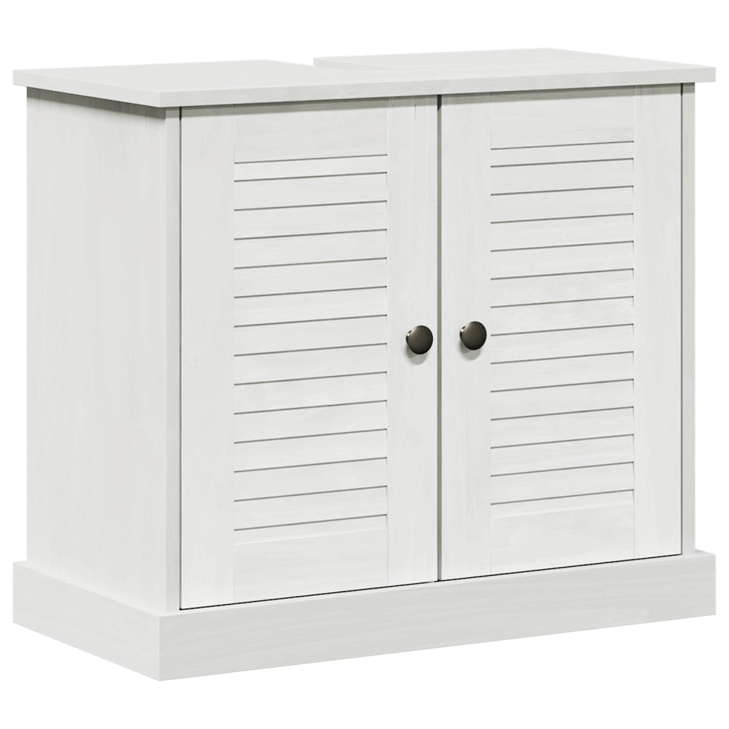 Mobile da Lavabo "VIGO" con Ante 67.5x34x59 cm Legno Massello di Pino