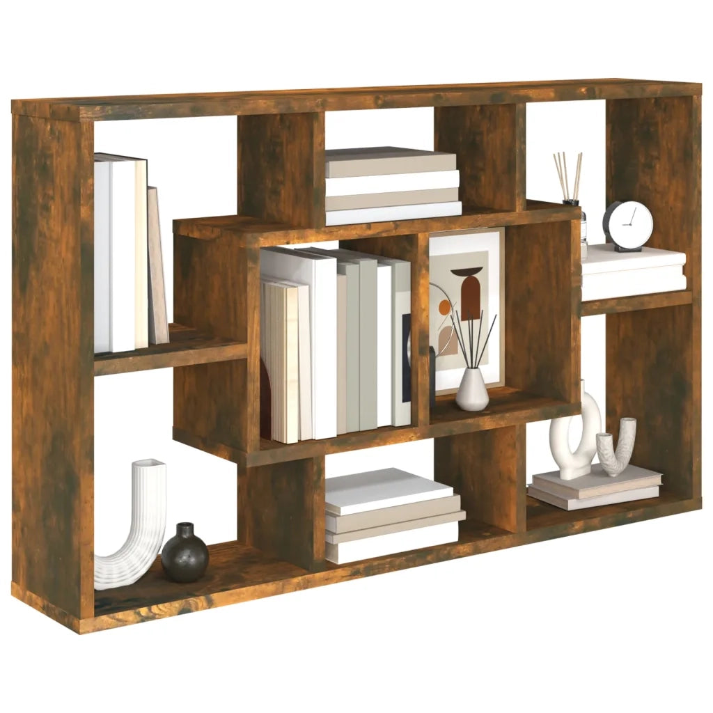 Mensola a Muro Rovere Fumo 85x16x52,5 cm in Legno Multistrato cod mxl 69733