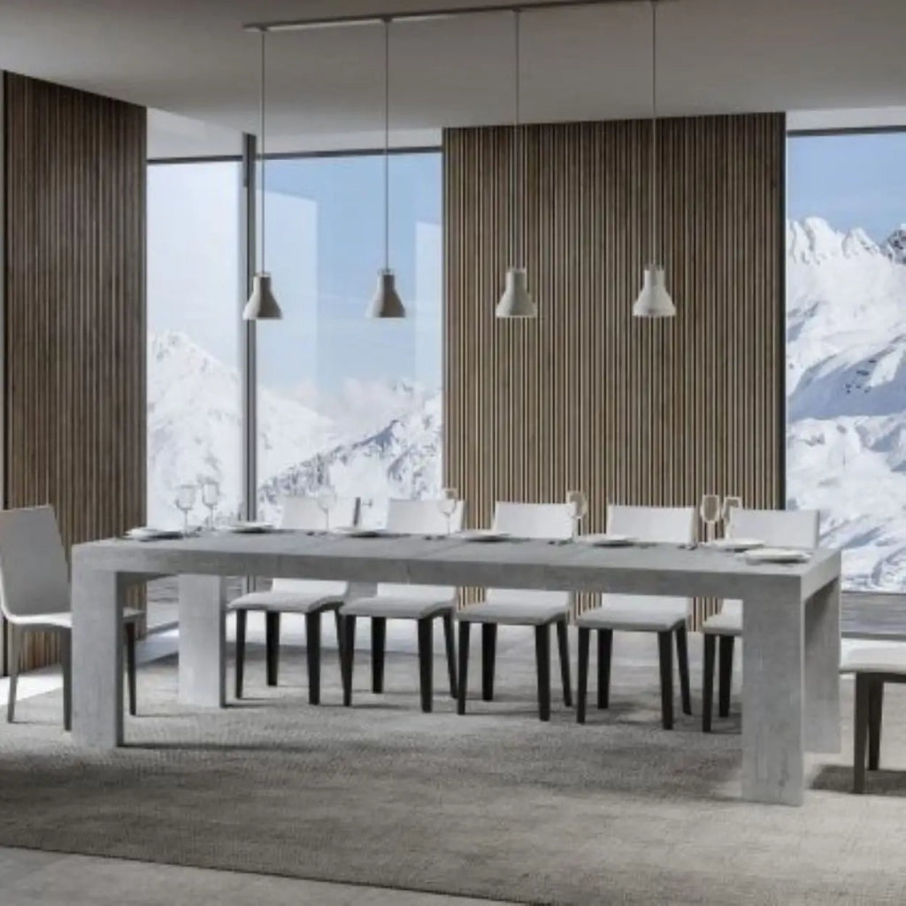 Tavolo allungabile 200/304x90 cm Roxell Premium colore cemento