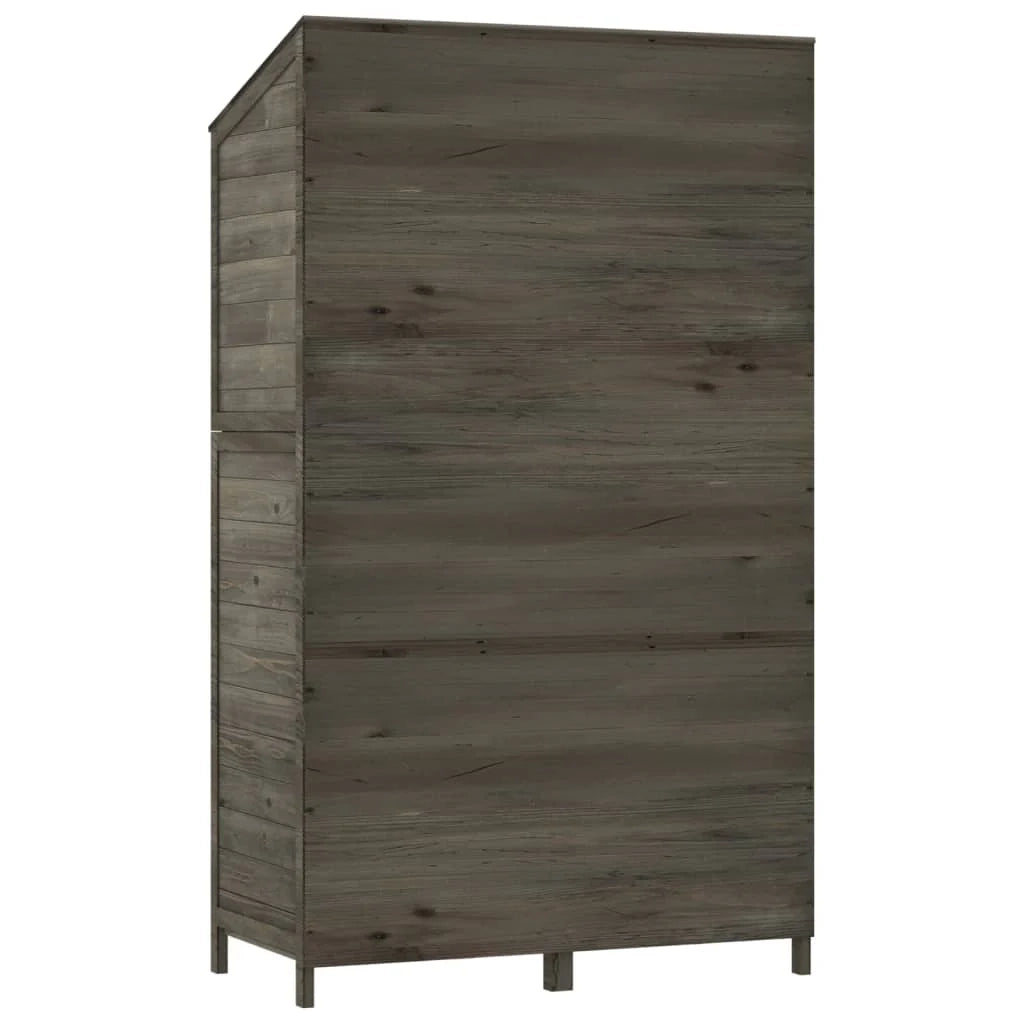 Casetta da giardino 102 x 52 x 174,5 cm in legno massello di abete antracite 02_0044046