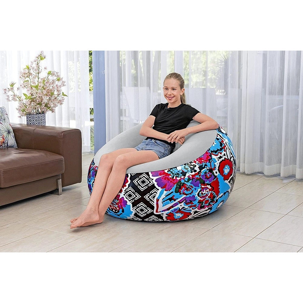 Trade Shop - Poltrona Gonfiabile Puffo Inflate-a-chair 112x112x66cm Floreale Street Art 75111 -