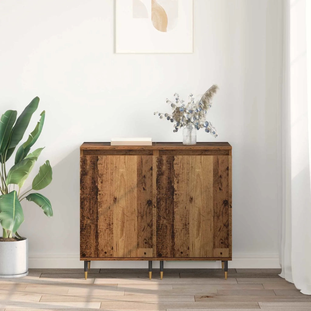Credenza 2 pz | Madia | Buffet da pranzo | Armadio da pranzo Legno vecchio 40 x 35 x 70 cm