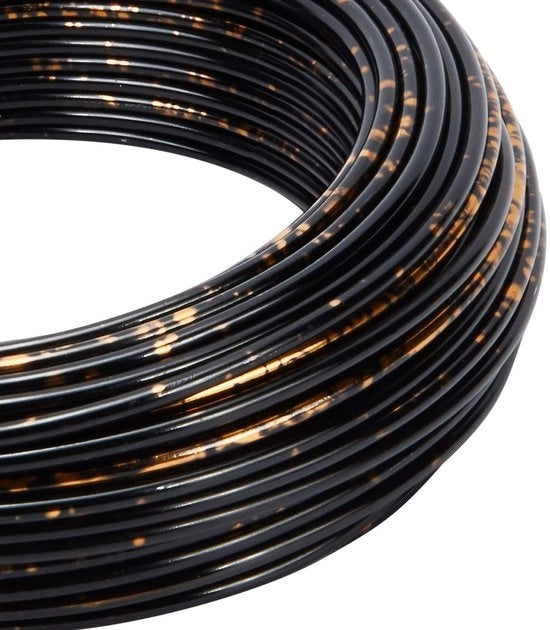 Fili di alluminio multicolore - 12 Gauge - 23.4m - per progetti di fai da te - in acciaio nero e oro