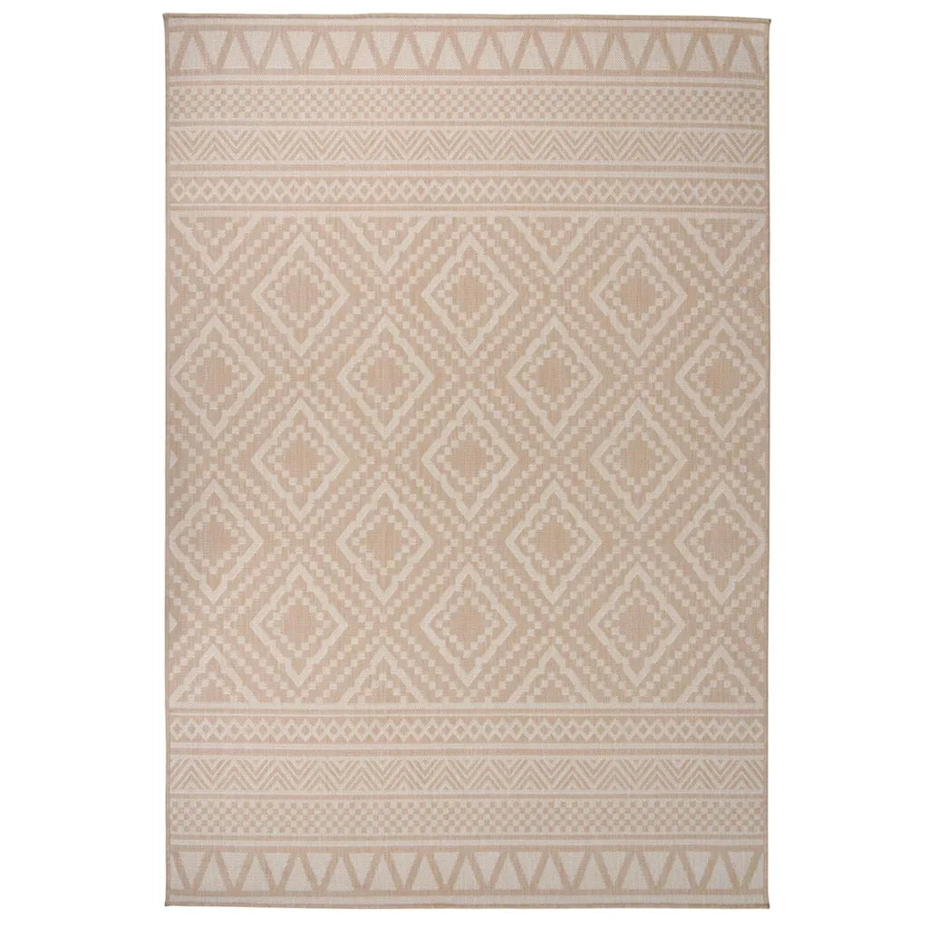 Tappeto da Esterni a Tessitura Piatta 160x230cm Strisce Marroni cod mxl 68755