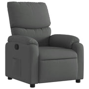 Poltrona | Sedia Relax Reclinabile in Tessuto Grigio Scuro