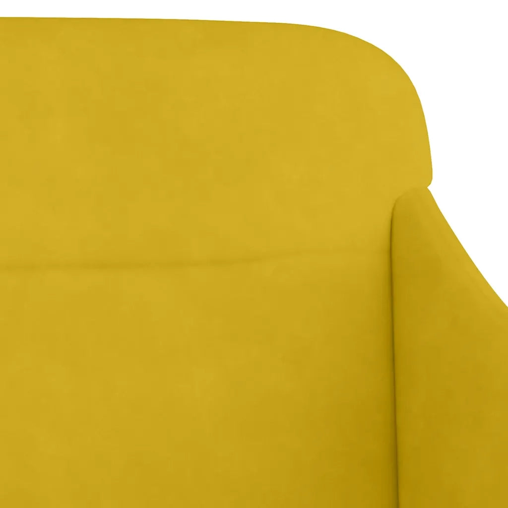vidaXL Panca Gialla 110x76x80 cm in Velluto