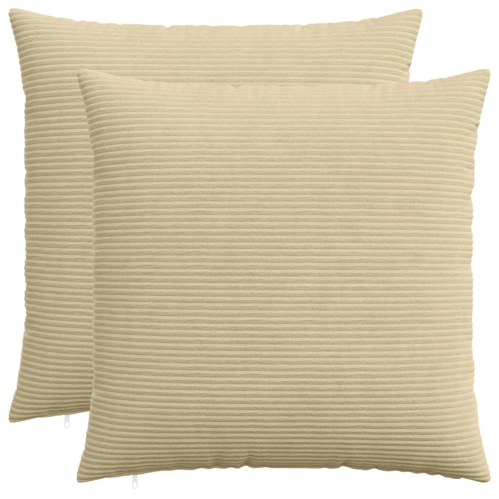 Federa 2 pcs HEERLEN Verde Grigio 60 x 60 cm corduroy 912615
