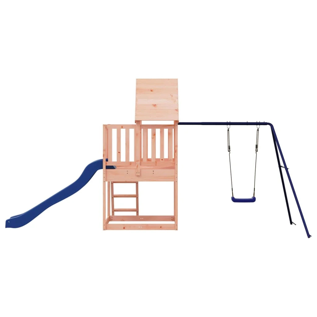 Area giochi all'aperto con altalene scivolo e robuste strutture per arrampicarsi  giochi da giardino 494 x 235 x 228 cm legno massello di abete Douglas 02_0004634