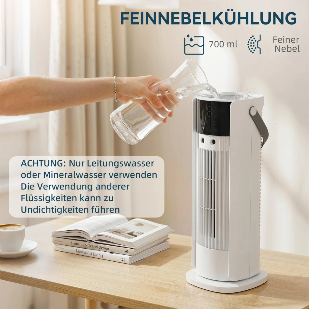 Ventilatore da Tavolo 40 cm con Nebulizzatore ¨C zephmum ¨C Grigio